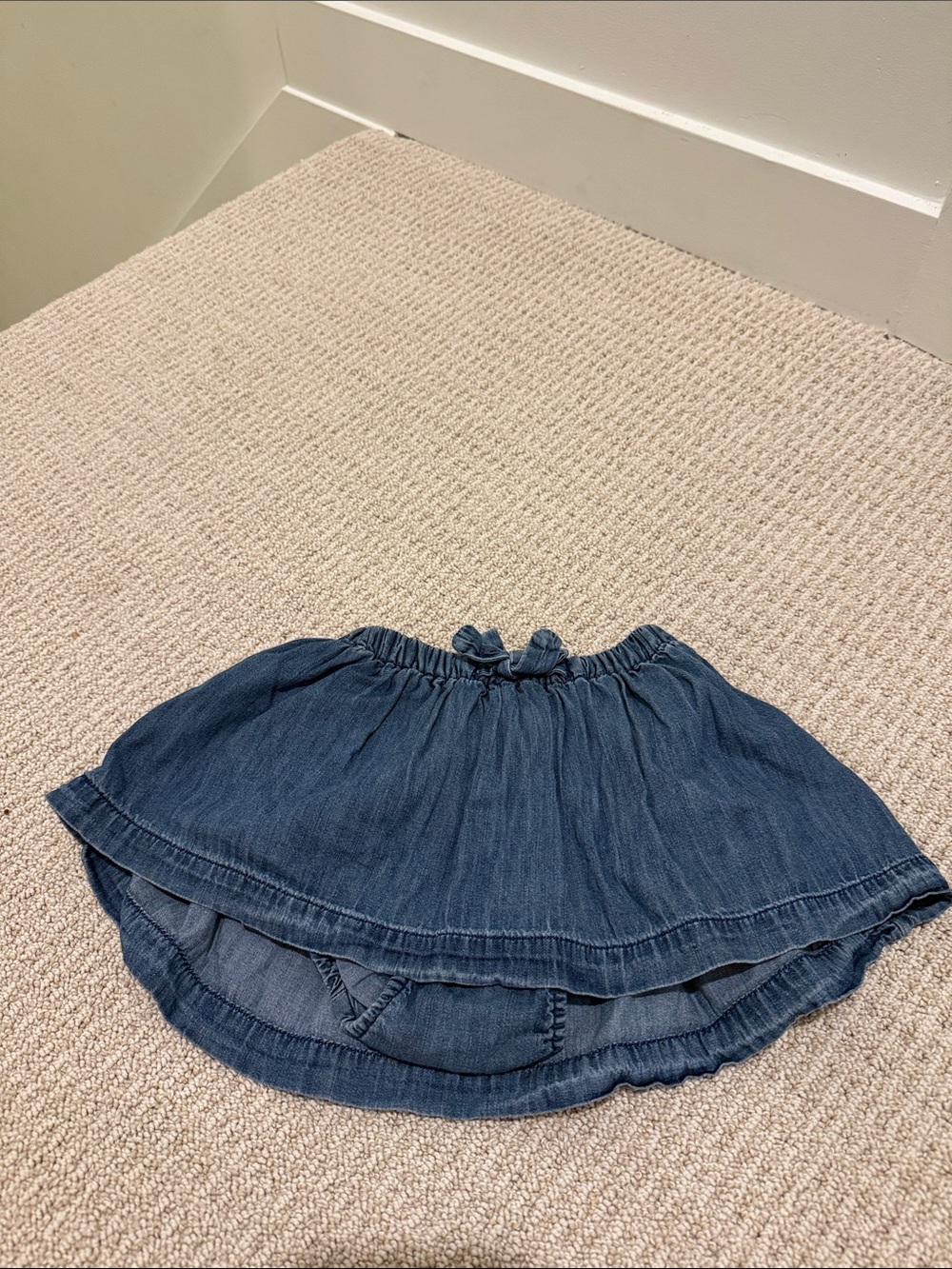 GAP Denim Tiered Skirt in Blue